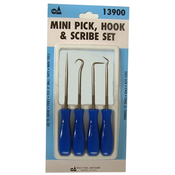 Sg Tool Aid 4-Piece Mini Pick, Hook and Scribe Set 13900